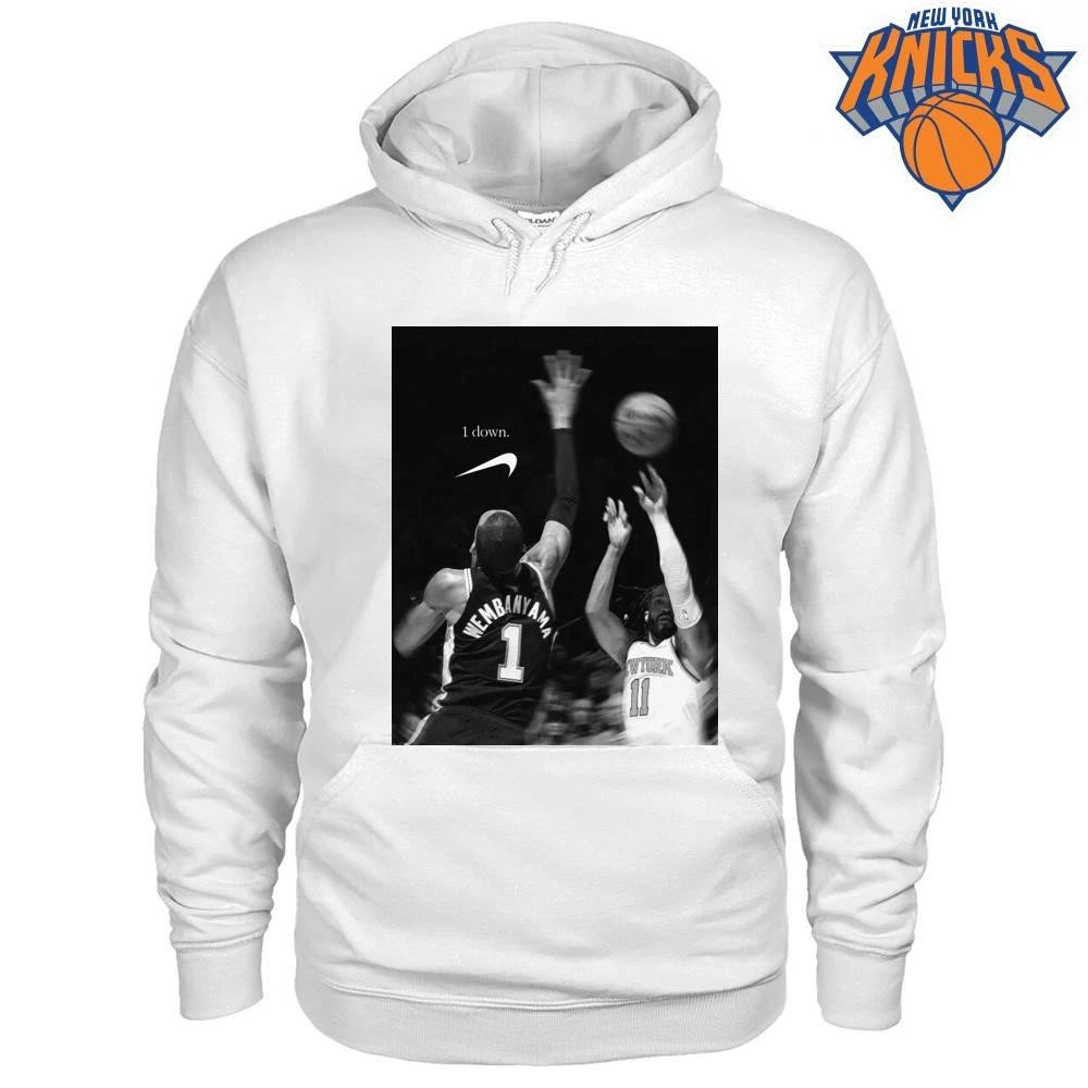 Victor Wembanyama 1 Down Nike Basketball Jalen Brunson NBA Finals 2026 Shirt
