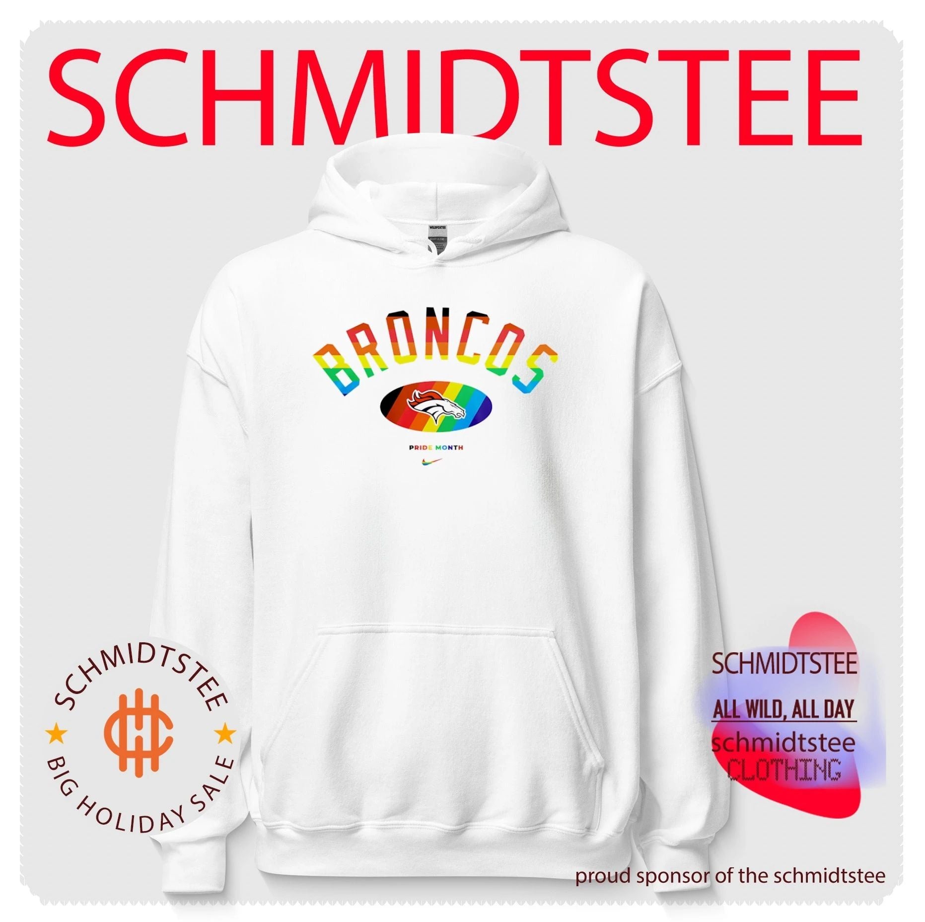 Denver Broncos Pride Month Rainbow logo shirt