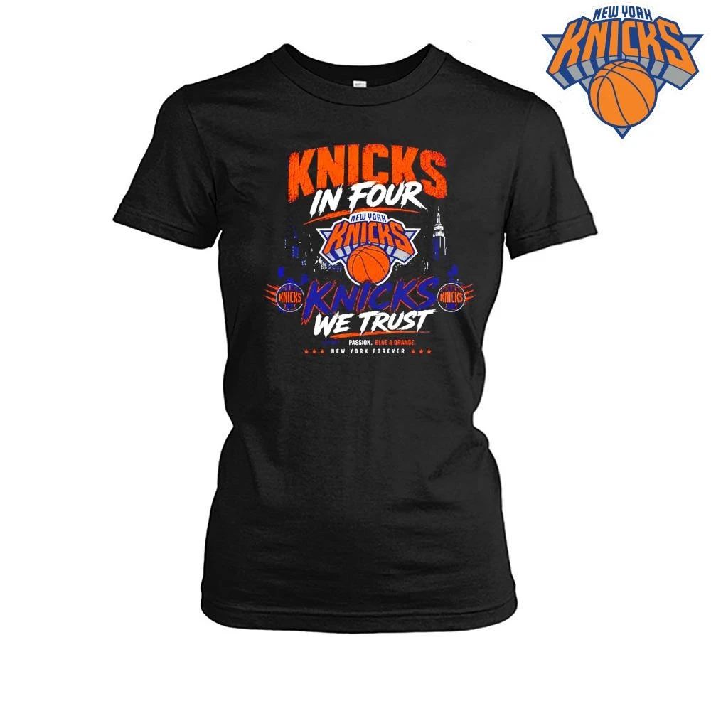 New York Knicks In Four We Trust NBA Finals 2026 Shirt