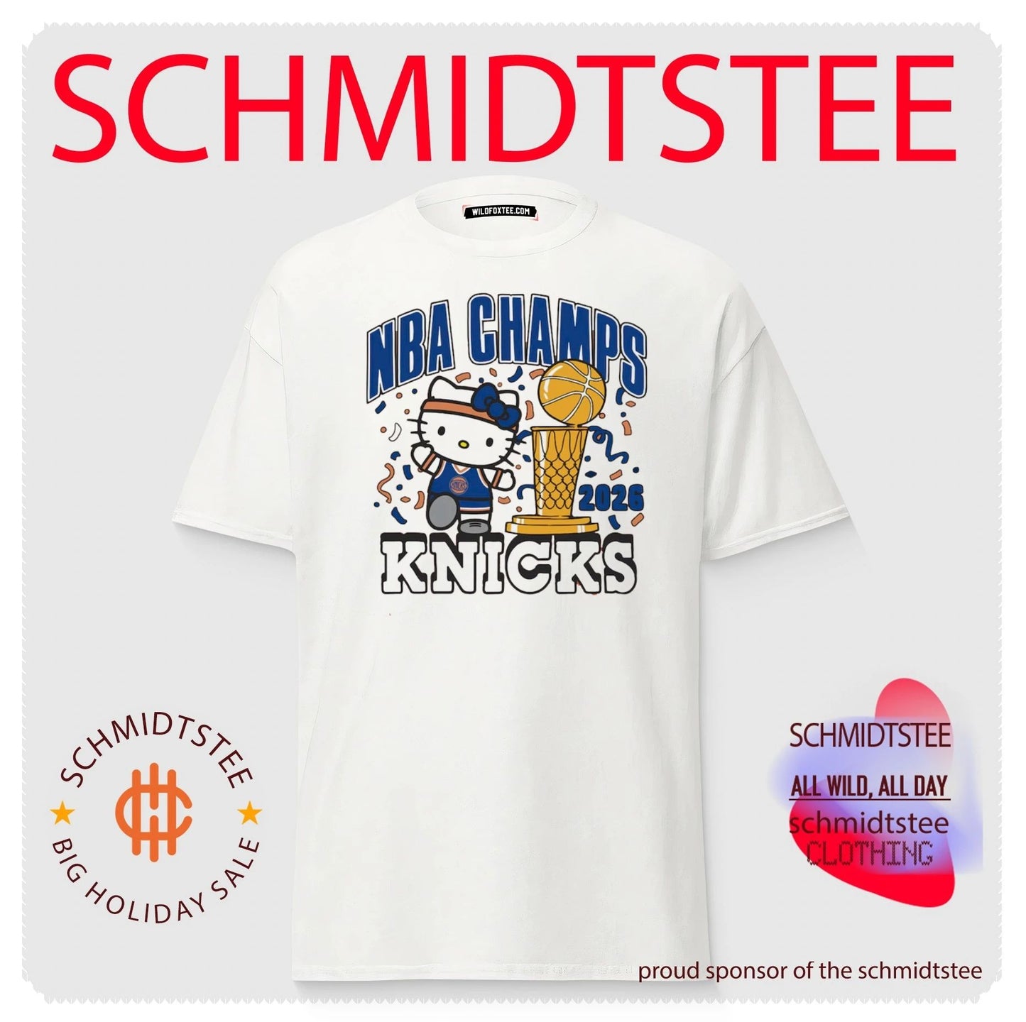 New York Knicks x Hello Kitty 2026 NBA Finals Champions shirt
