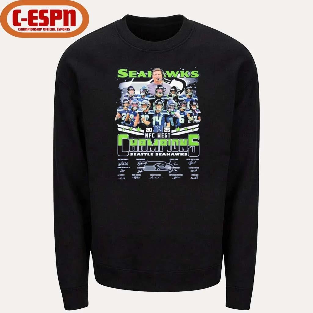 Seattle Seahawks Team NFC West Champions 2025 T-Shirt