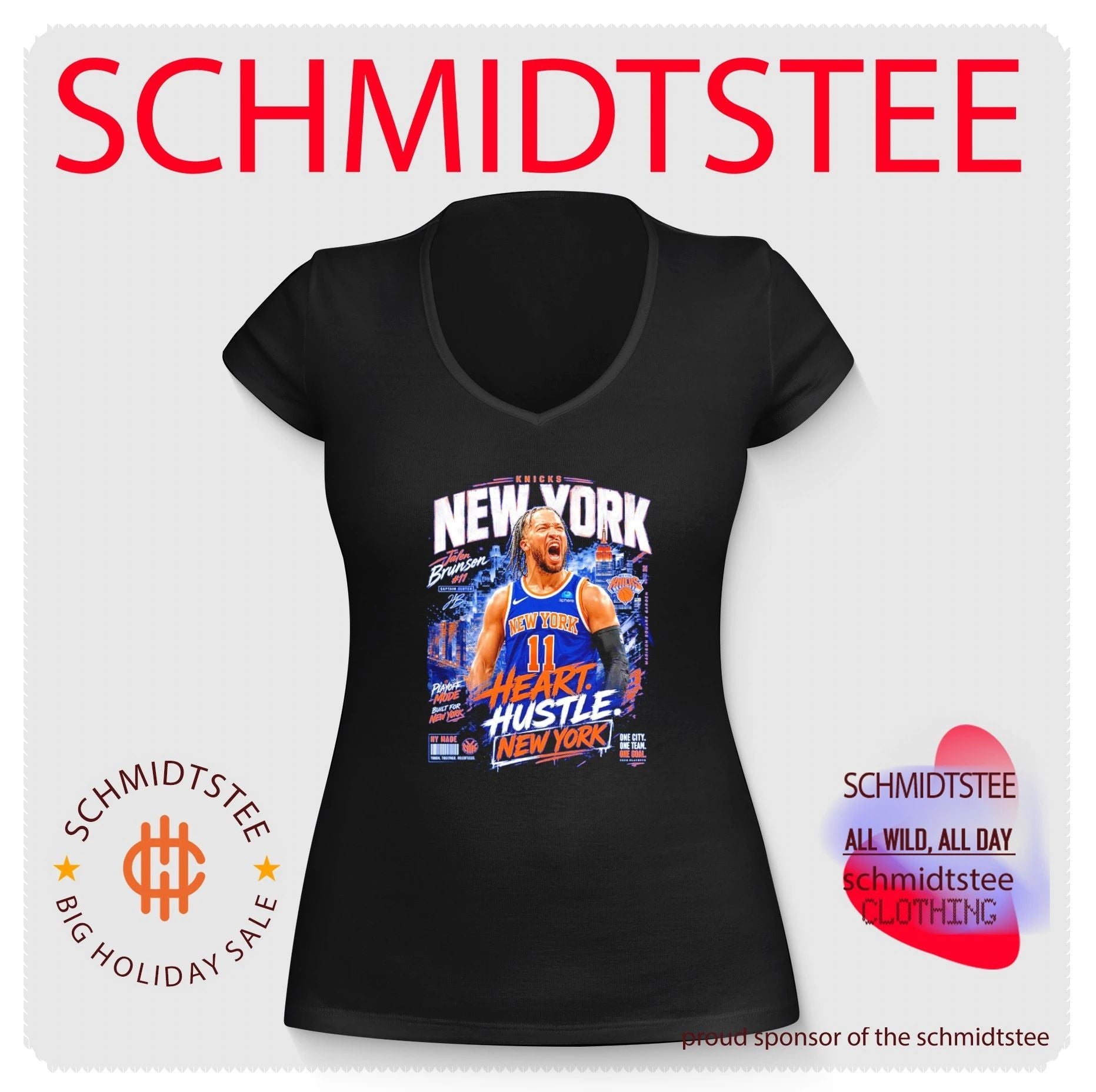 Jalen Brunson New York Knicks 2026 NBA Champions Heart Hustle graphic shirt