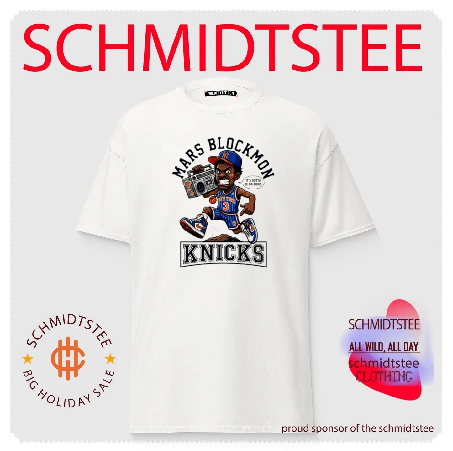 Mars Blockmon New York Knicks It’s Gotta Be Da Kicks Retro Basketball shirt