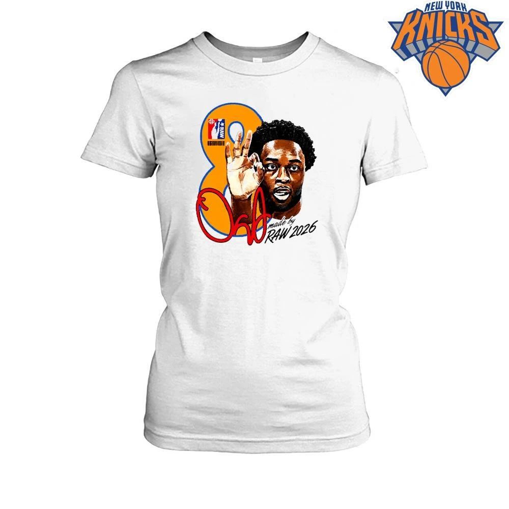 OG Anunoby 8 New York Knicks Made By Raw 2026 Basketball Graphic Streetwear Shirt