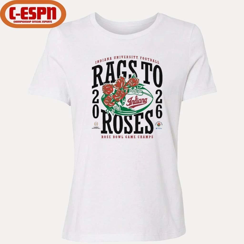 Indiana Hoosiers Rags to Roses 2026 Rose Bowl Game Champions Shirt