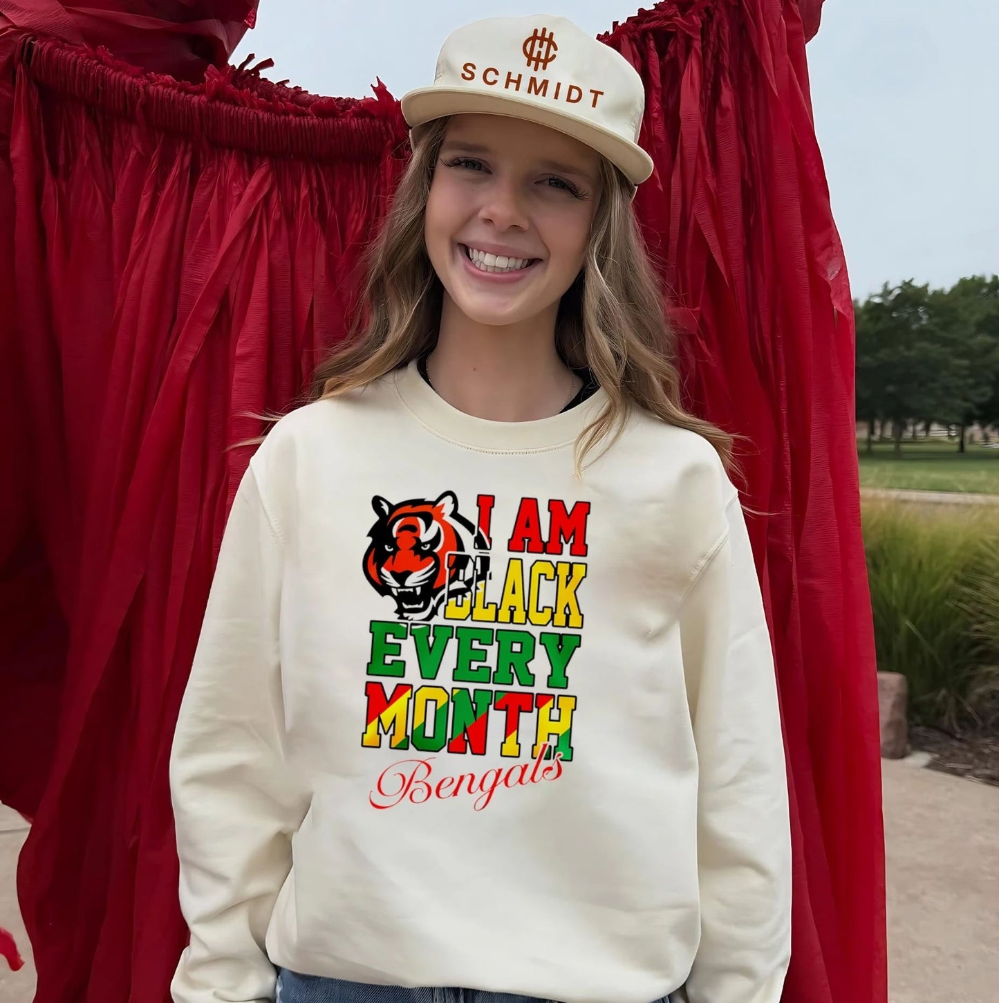 Cincinnati Bengals I am Black Every Month Juneteenth logo shirt