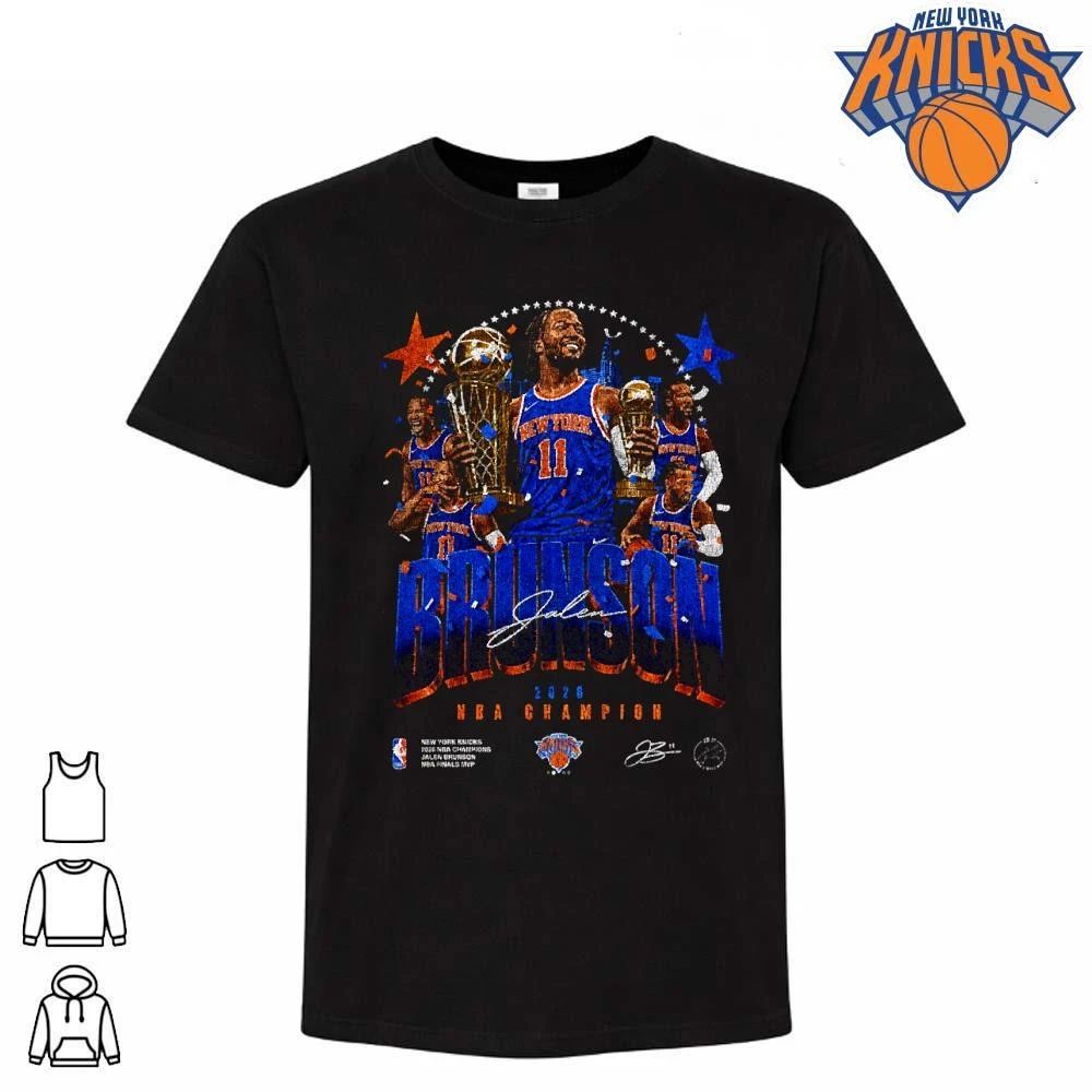 New York Knicks Champions NBA 2026 Jalen Brunson Finals MVP Basketball Shirt