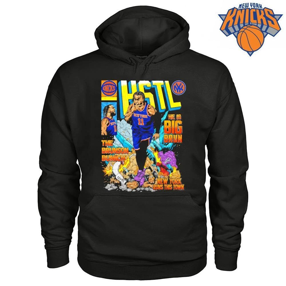 Jalen Brunson Big Brun New York Knicks HSTL Basketball Graphic Shirt