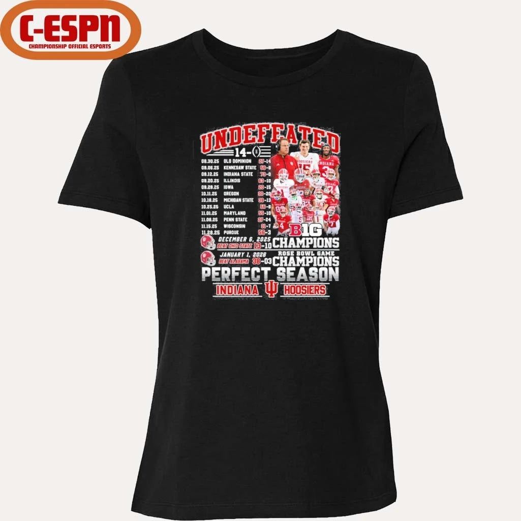 Undefeated 14-0 Indiana Hoosiers Perfect Season Score Shirt