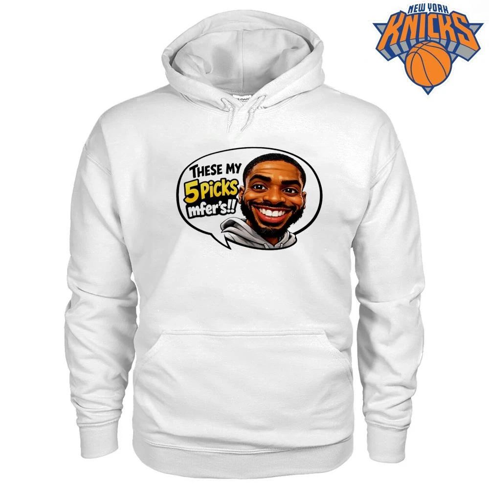 Mikal Bridges These My 5 Picks Meme Cartoon New York Knicks NBA Finals 2026 Shirt
