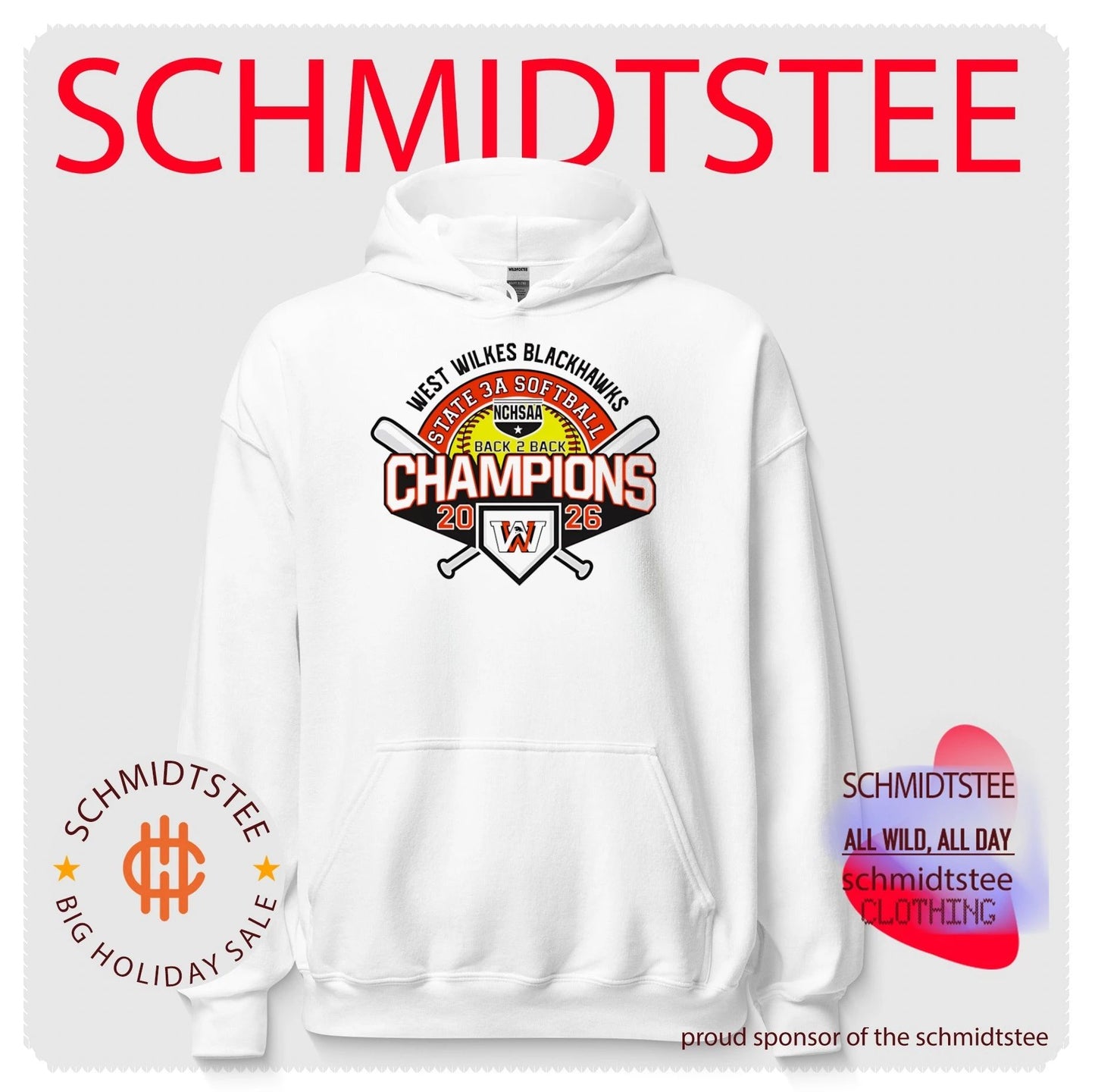 West Wilkes Blackhawks 2026 NCHSAA State 3A Softball Champions shirt