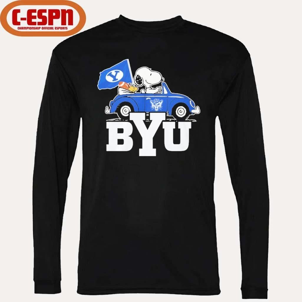 The Peanuts Driving Car X BYU Cougars Shirt