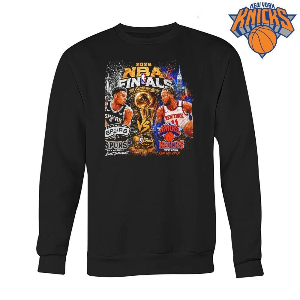 NBA Finals 2026 San Antonio Spurs vs New York Knicks The Battle For Glory Graphic T Shirt