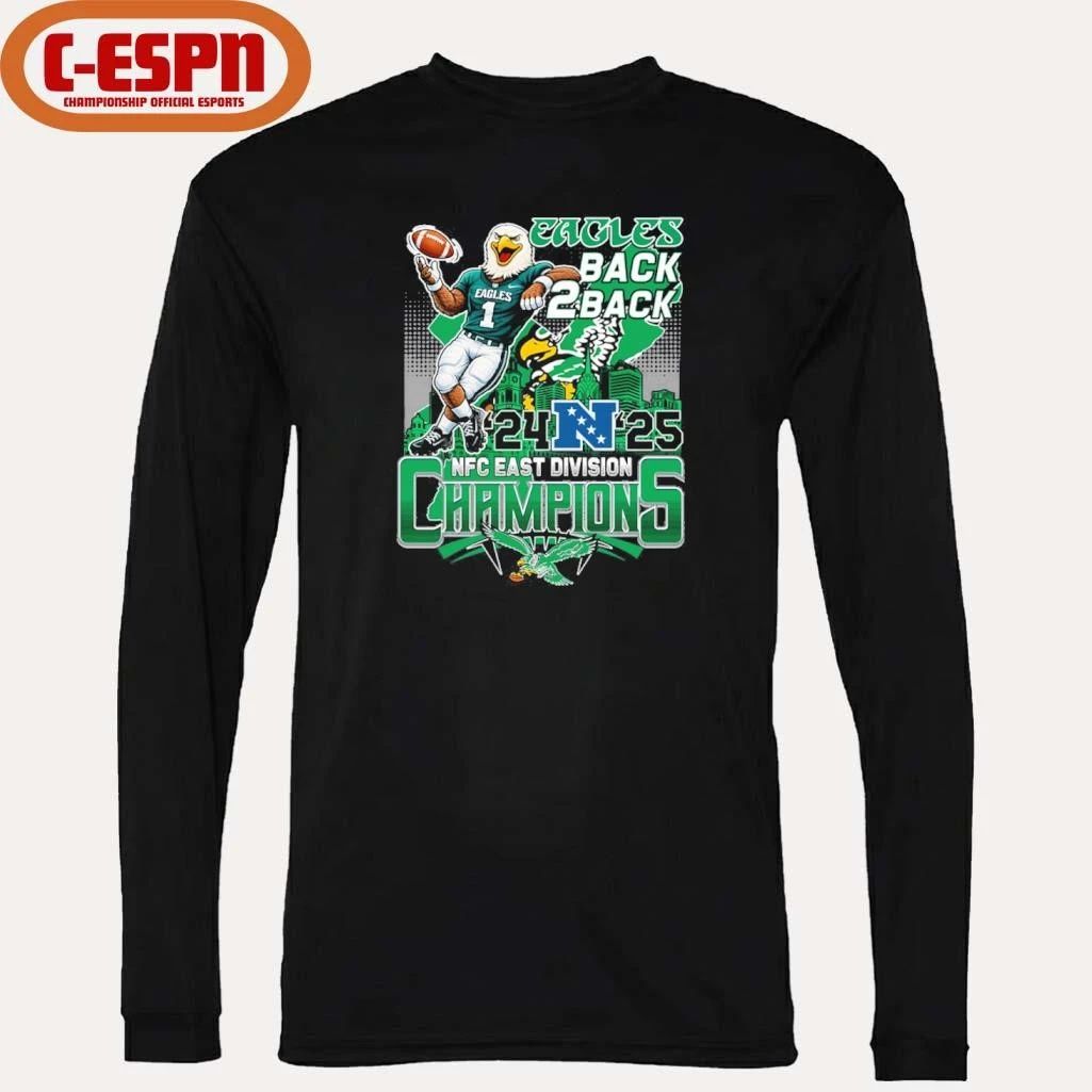 Philadelphia Eagles Mascot 2025 NFC East Division Champions T-shirt