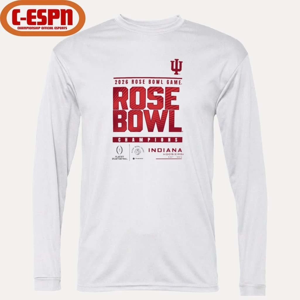Indiana Hoosiers College Football Playoff 2026 Rose Bowl Champions T-Shirt