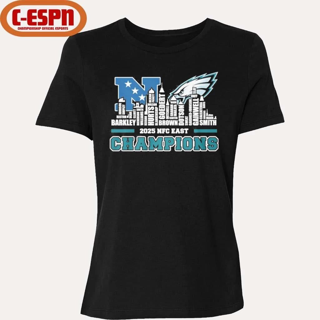 Philadelphia Eagles Typo Team Names 2025 NFC East Champions Shirt