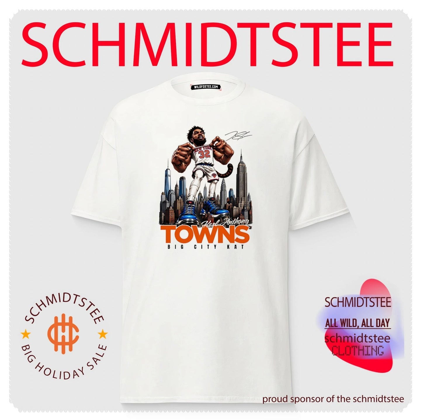 New York Knicks Karl Anthony Towns big city KAT cartoon signature shirt