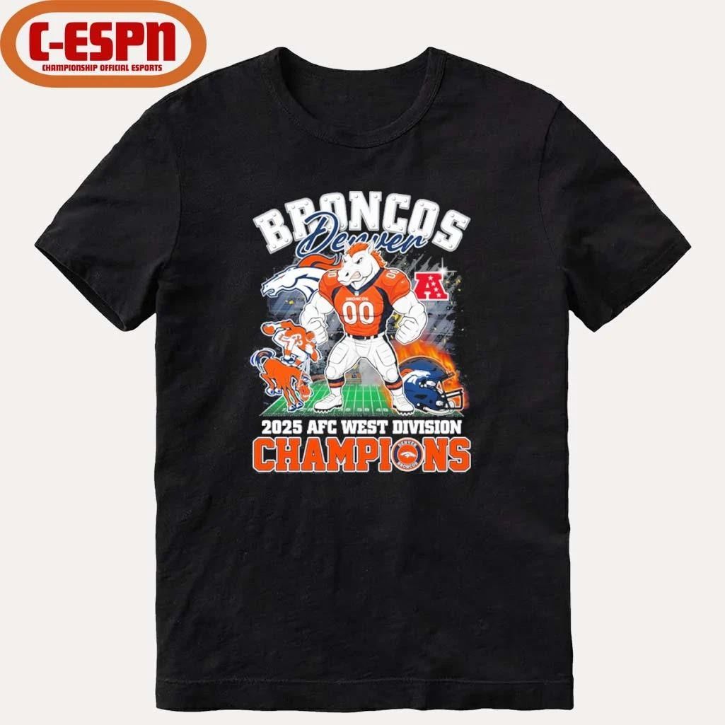 Denver Broncos Mascot 2025 AFC West Division Champions Shirt