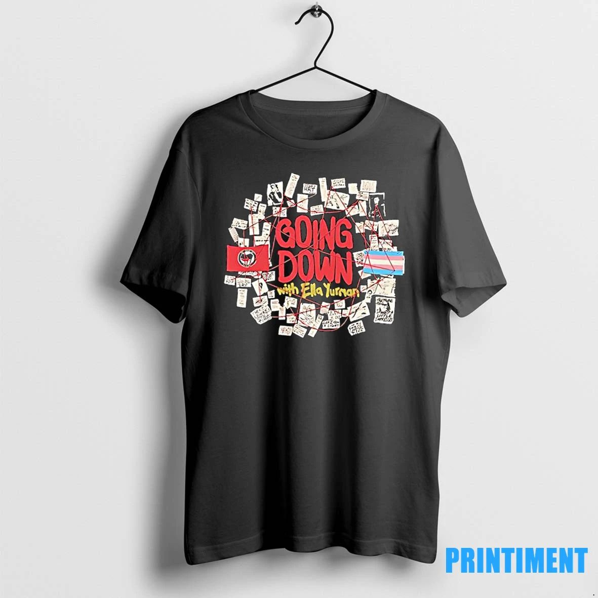 Going Down With Ella Yurman Antifa Transgender Pride Flag Tshirts Sweater