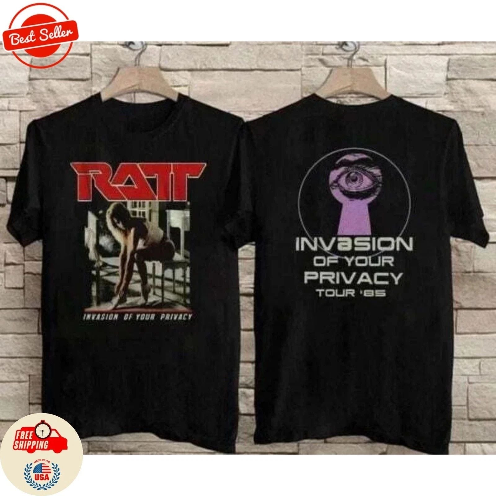 Sided Ratt Invasion Privacy Tour 85 Size Tee Unisex T-shirt, Sweatshirt, Hoodie (1)