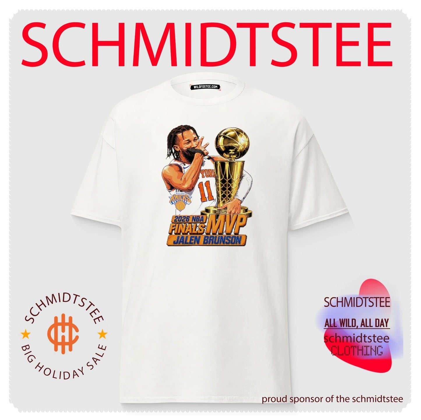 Jalen Brunson New York Knicks 2026 NBA Finals MVP Champions trophy shirt