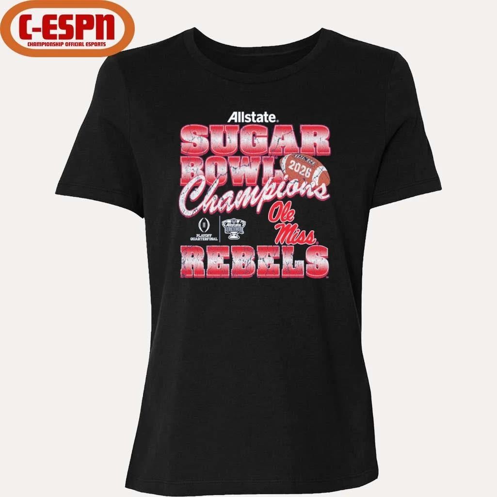 Ole Miss Rebels Football 2026 Sugar Bowl Champions Retro Shirt