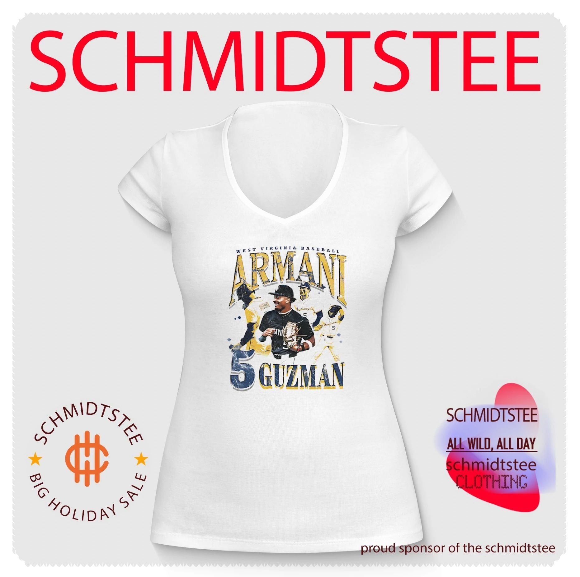 Armani Guzman West Virginia Baseball Armani Guzman Retro 90s shirt