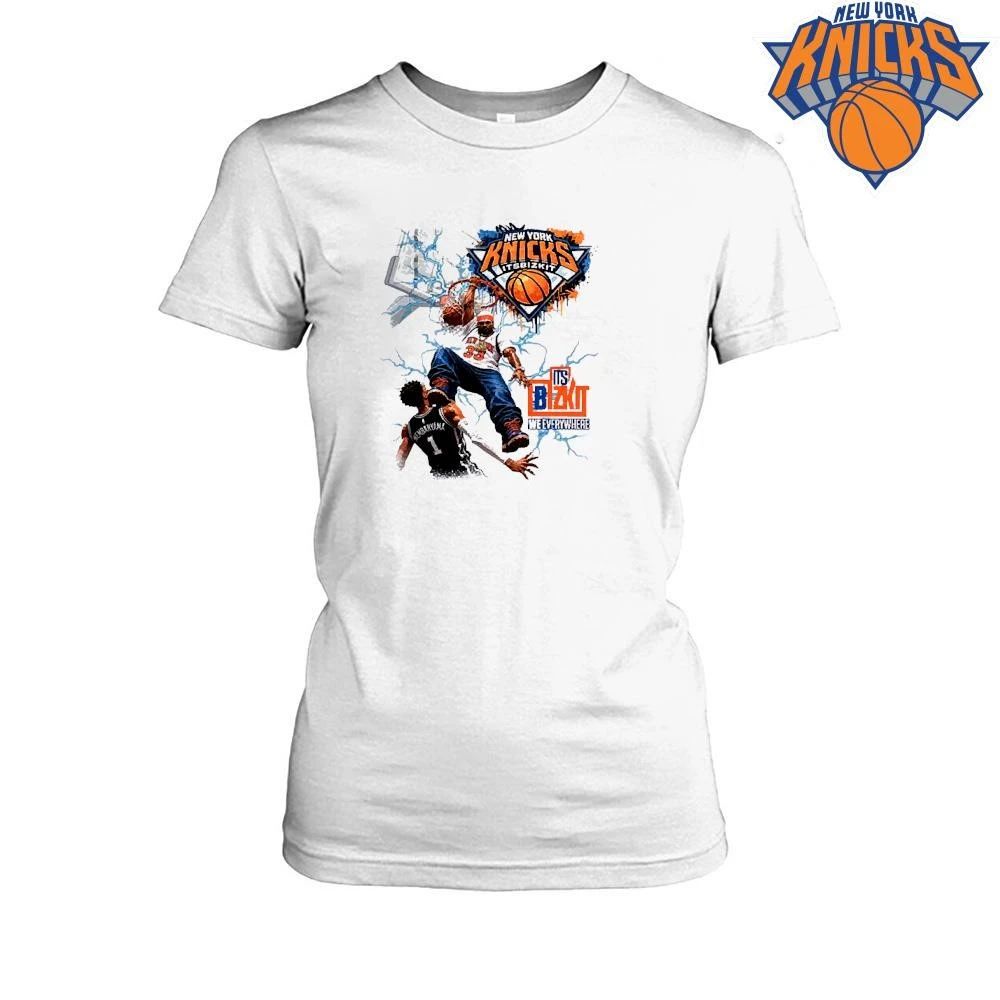 ItsBizkit New York Knicks We Everywhere Patrick Ewing Dunking On Wembanyama Shirt