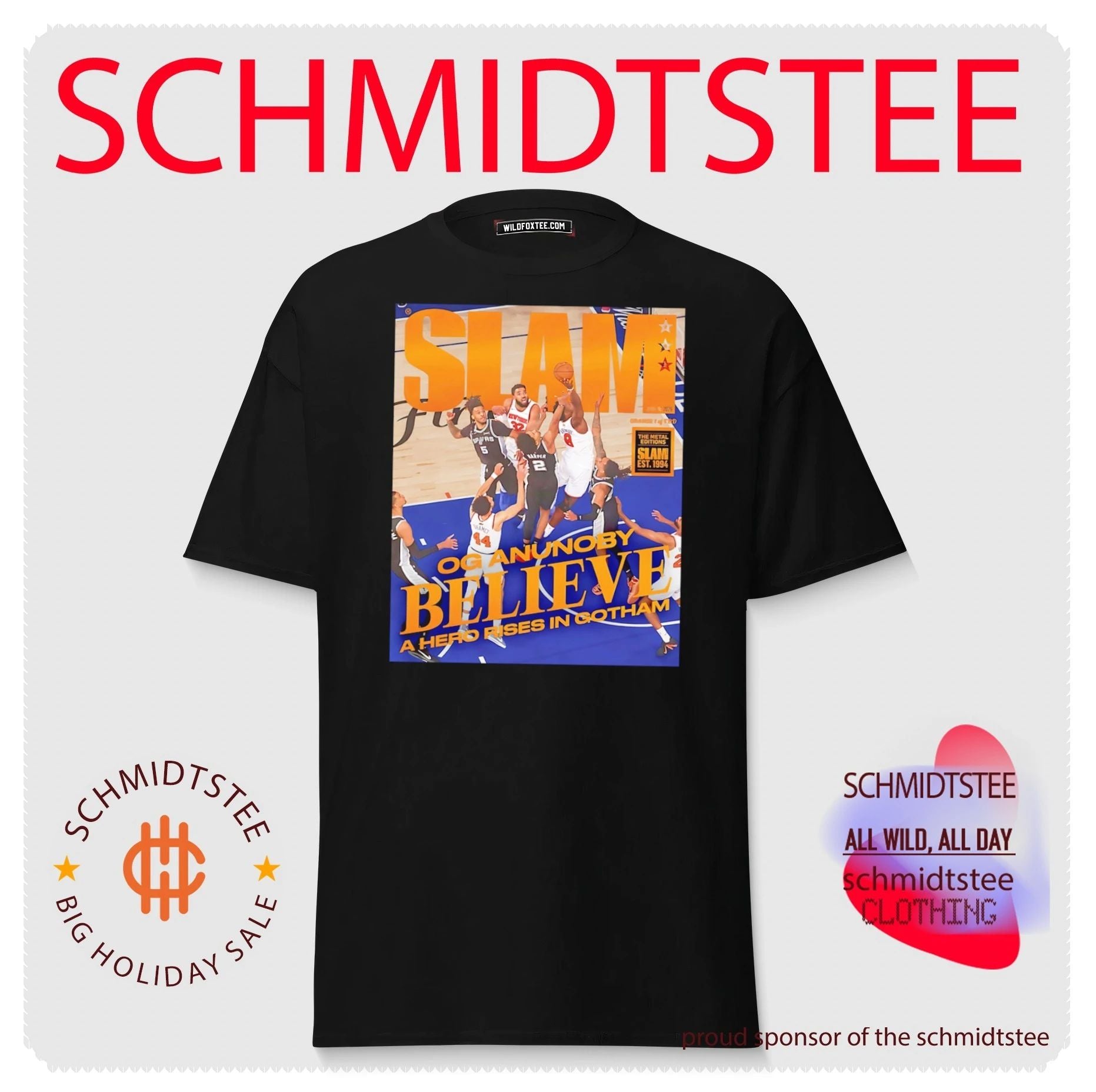 NY Knicks vs San Antonio Spurs SLAM OG Anunoby believe a hero rises in Gotham shirt