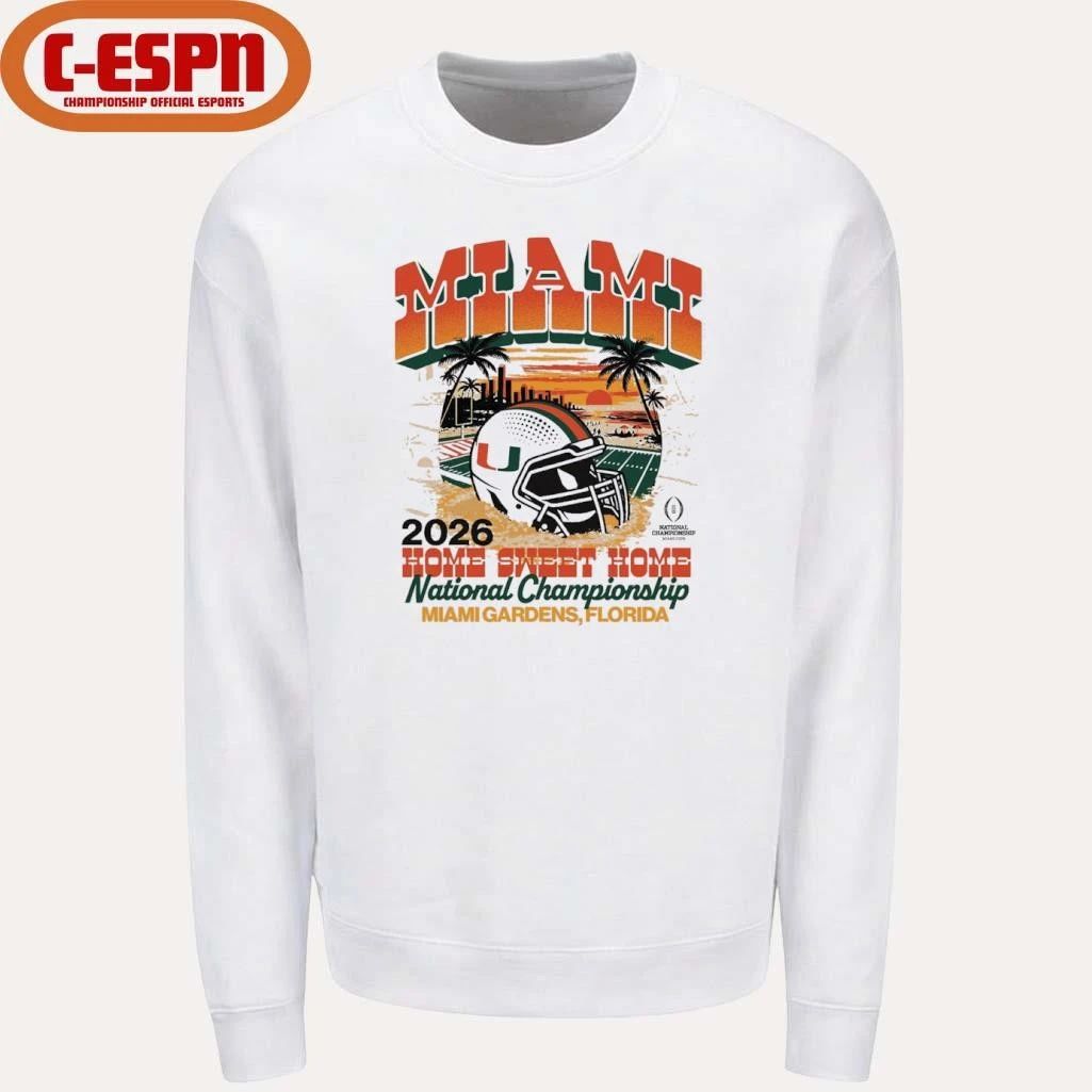 Something Inked Miami Hurricanes Home Sweet Home CFP National Championship T-Shirt