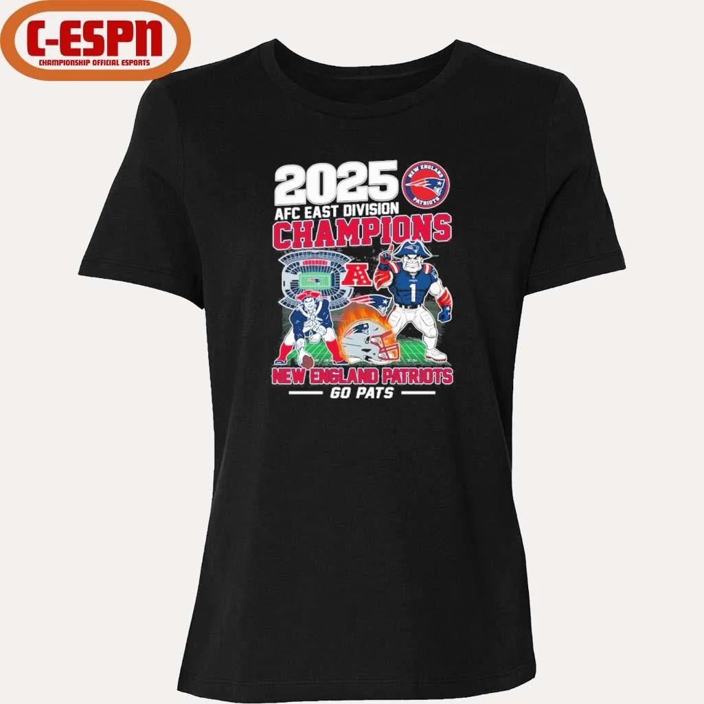 NE Patriots 2025 2025 AFC East Champions Go Pats Shirt