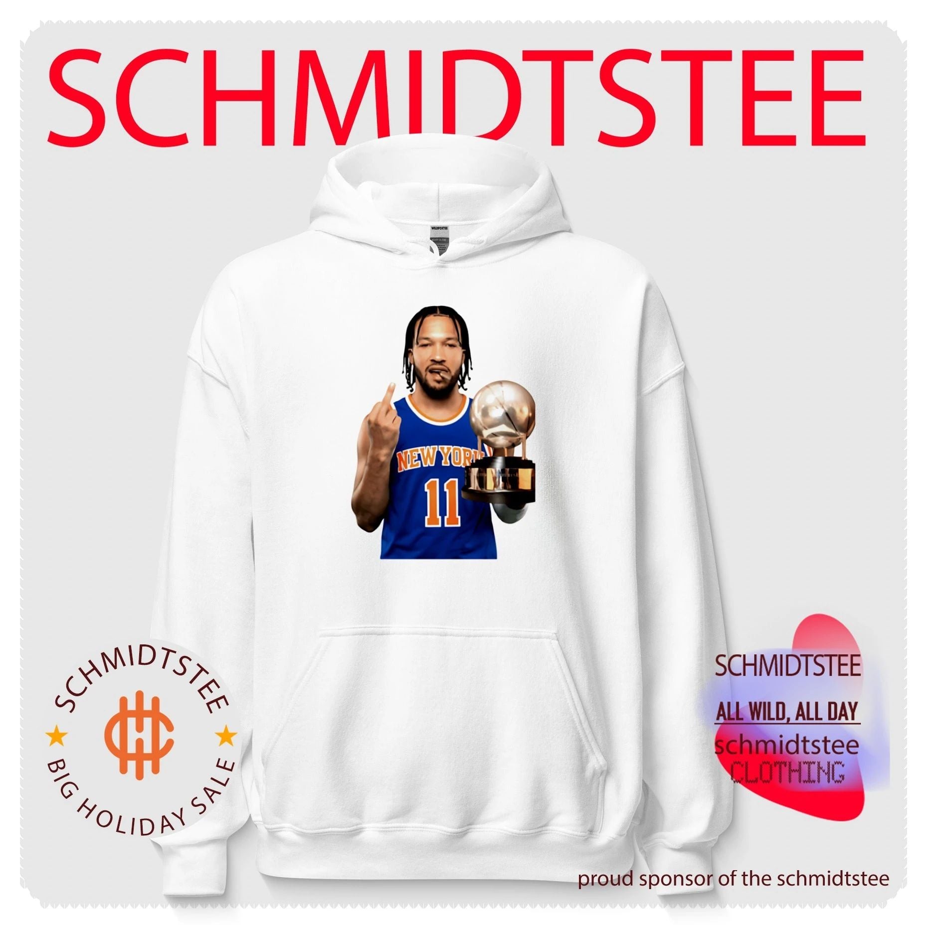 Jalen Brunson New York Knicks smoking and trophy shirt