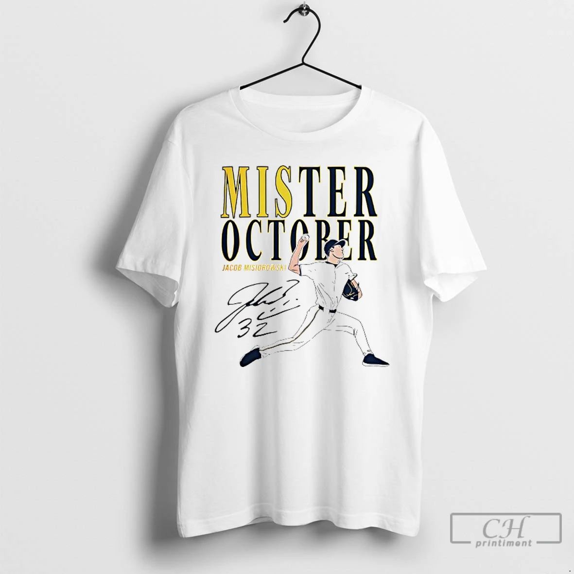 Premium Jacob Misiorowski Mister October Milwaukee Brewers Baseball Signature T Shirts