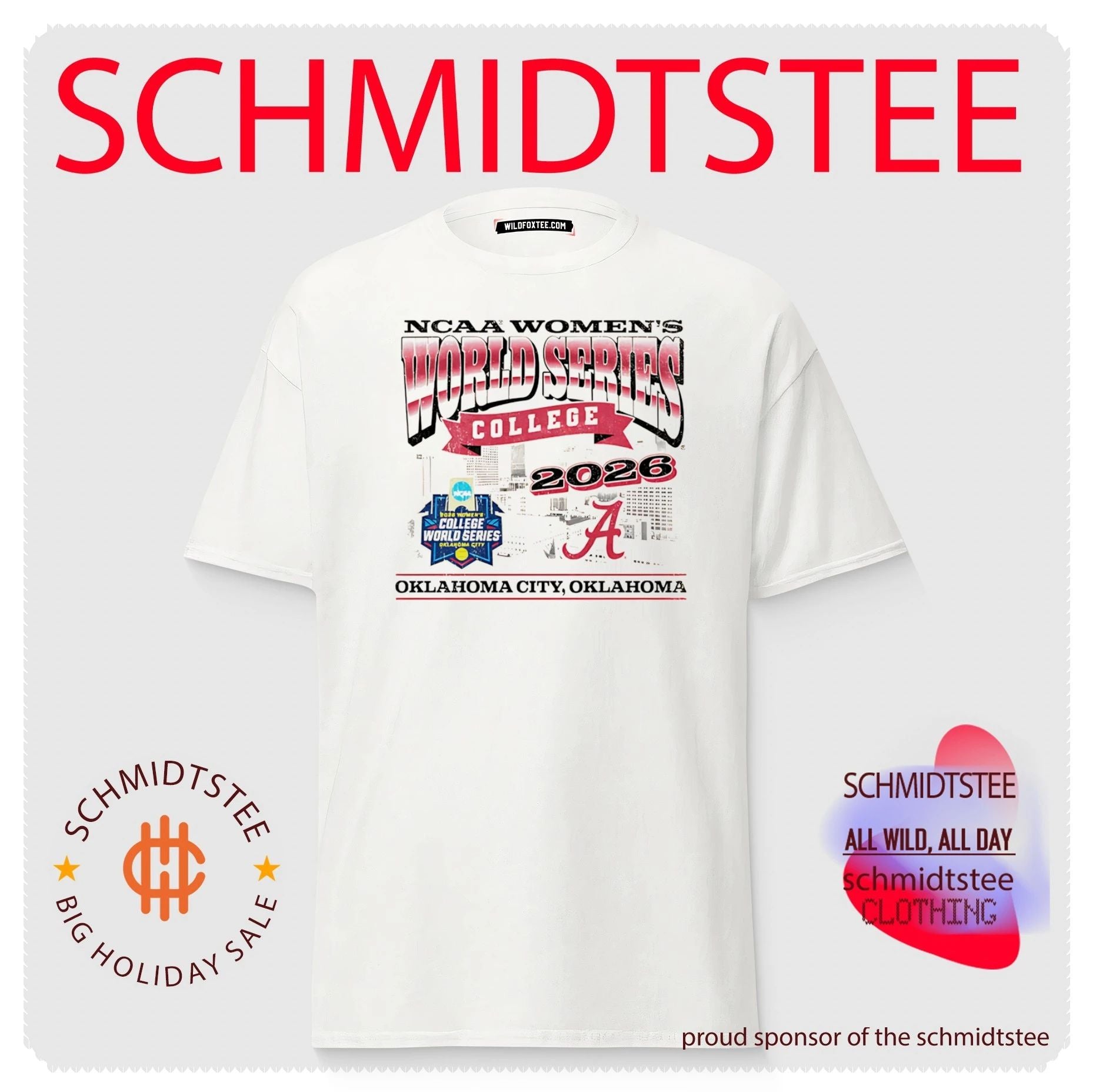 Alabama Softball 2026 Women’s College World Series skyline shirt