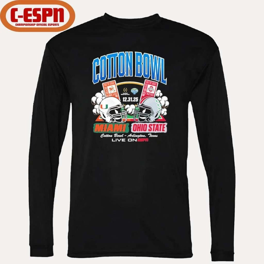 2025 Cotton Bowl Head to Head Miami Vs OSU Shirt