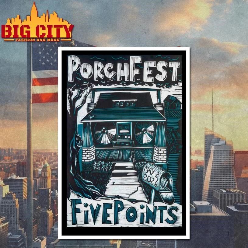 PorchFest FivePoints In Huntsville AL On May 2 2026 Poster Shirt