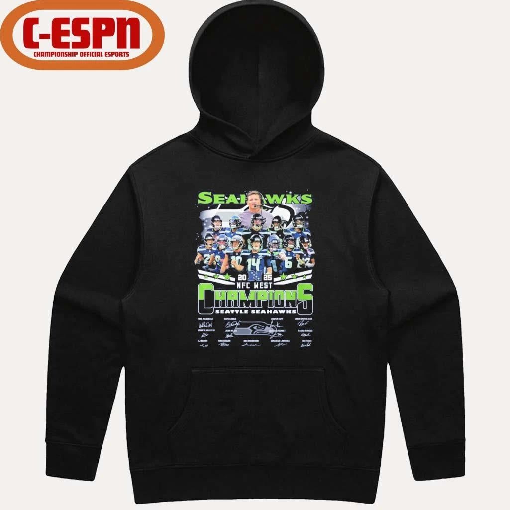 Seattle Seahawks Team NFC West Champions 2025 T-Shirt