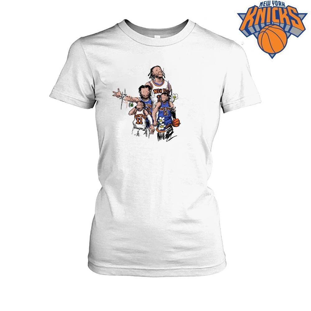 Jalen Brunson New York Knicks NBA Champions 2026 Cartoon Drawing Shirt