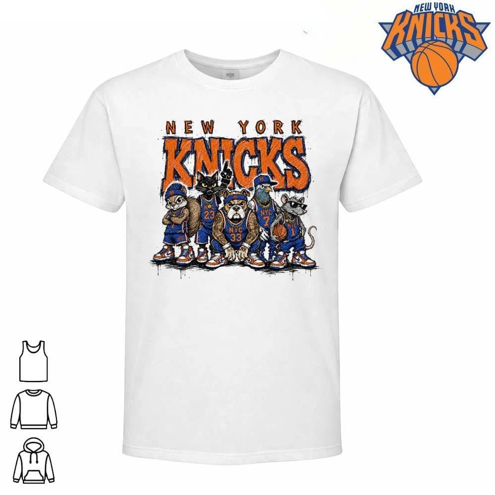New York Knicks Squad Players Illustration Vintage Basketball Graphic NBA Finals 2026 Shirt