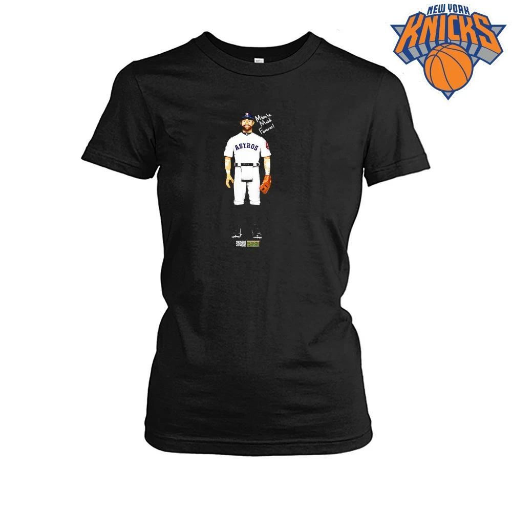 Vintage Houston Astros Minute Maid Forever Baseball Toy Action Figure Souvenir Tee Shirt