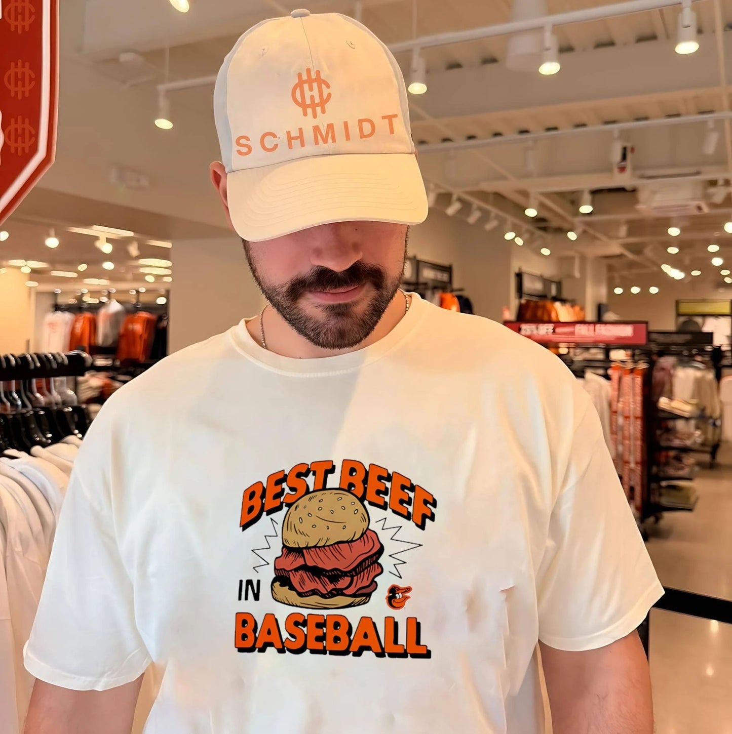 Baltimore Orioles best beef in baseball food shirt