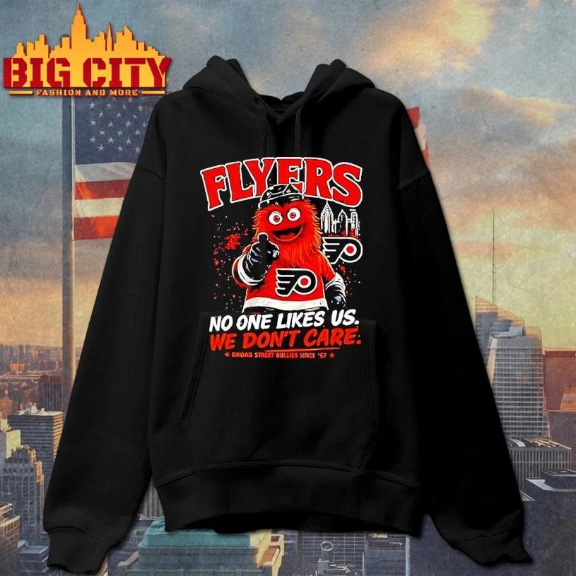 Awesome Philadelphia Flyers Gritty No One Likes Us We Dont Care Shirt