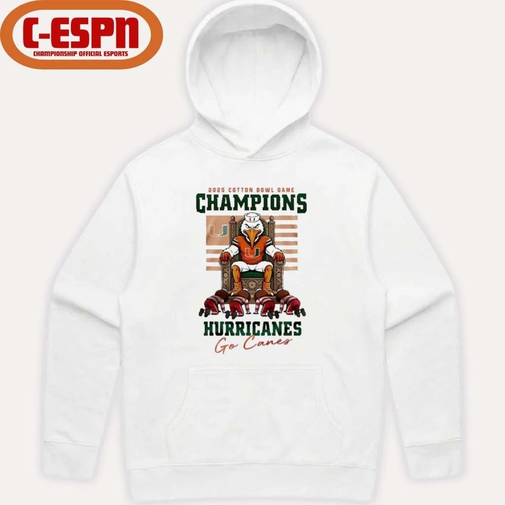 2025-26 Cotton Bowl Champions Miami Hurricanes King Shirt