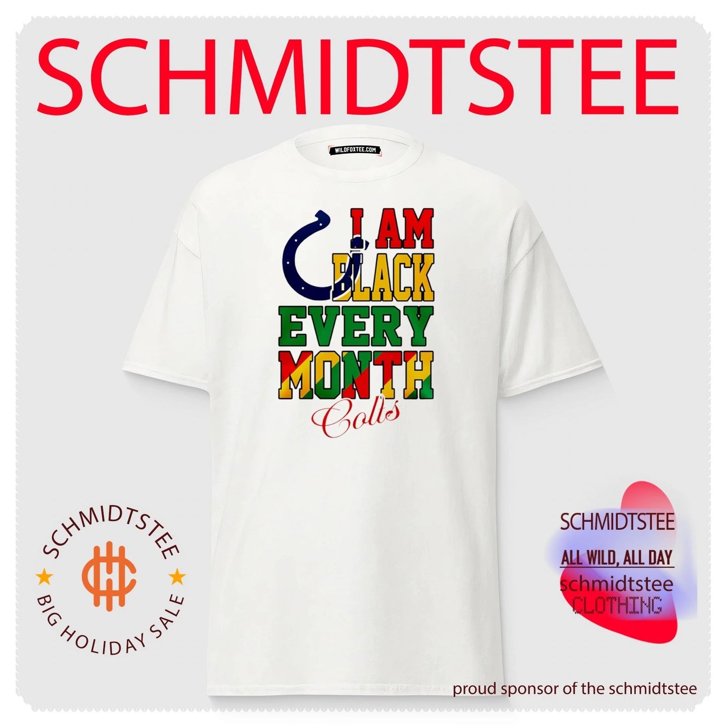 Indianapolis Colts I am Black Every Month Juneteenth logo shirt