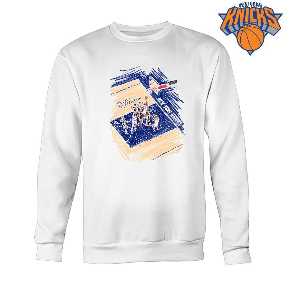 New York Knicks Finals Basketball Game Drawing New York Knicks Champions NBA 2026 Shirt