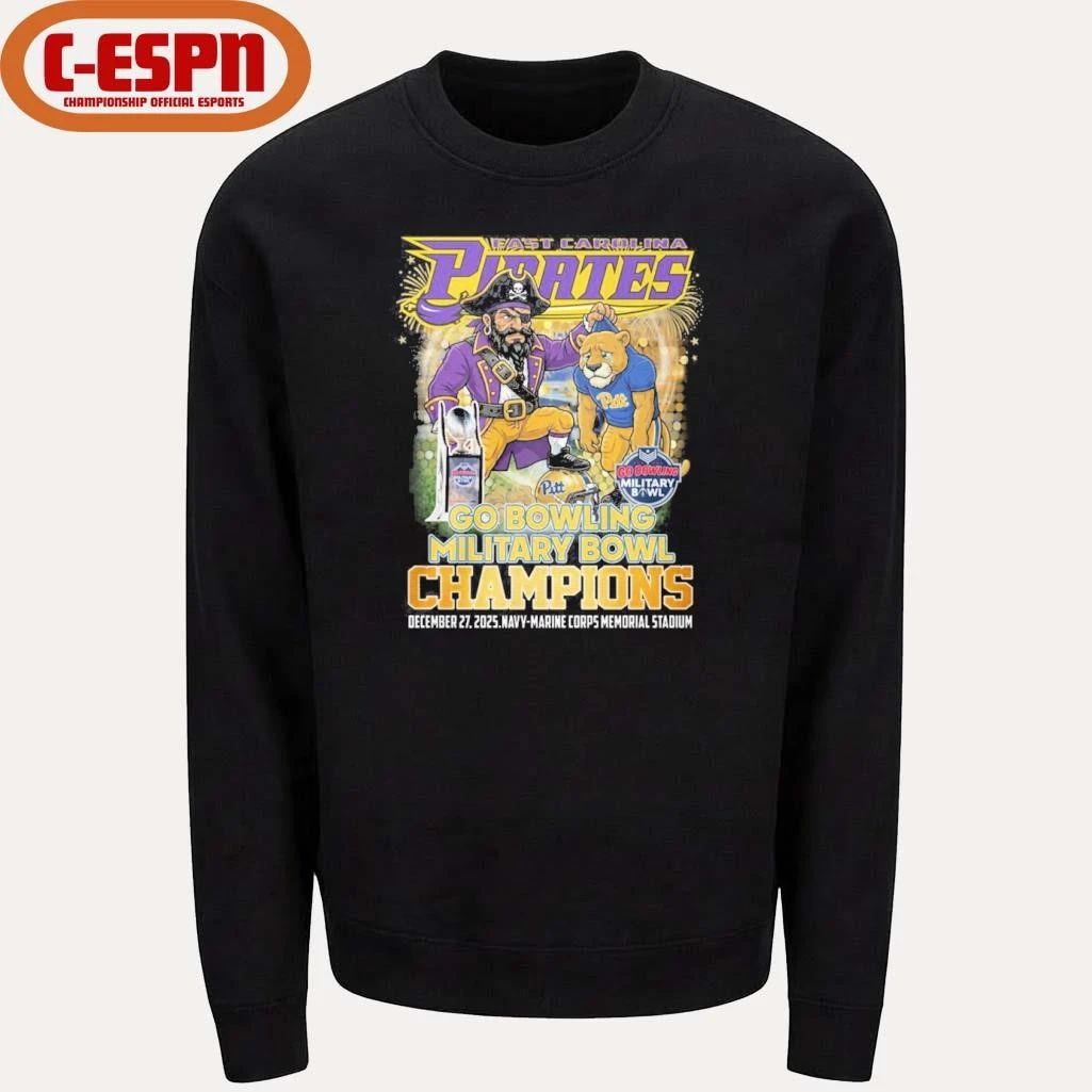 ECU Pirates mascot Military Bowl Champions Shirt