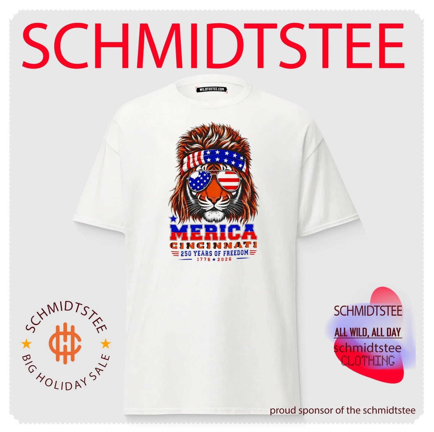 Patriotic Bengals Tiger Merica Cincinnati 250 Years of Freedom shirt