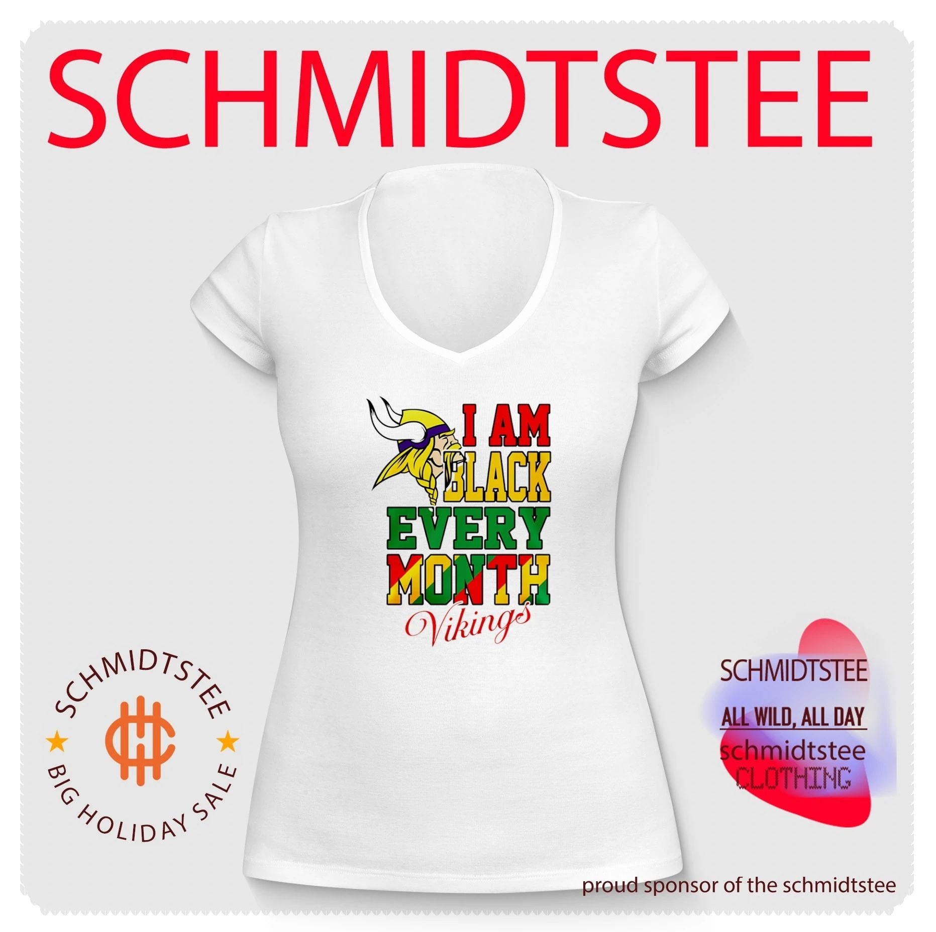 Minnesota Vikings I am Black Every Month Juneteenth logo shirt