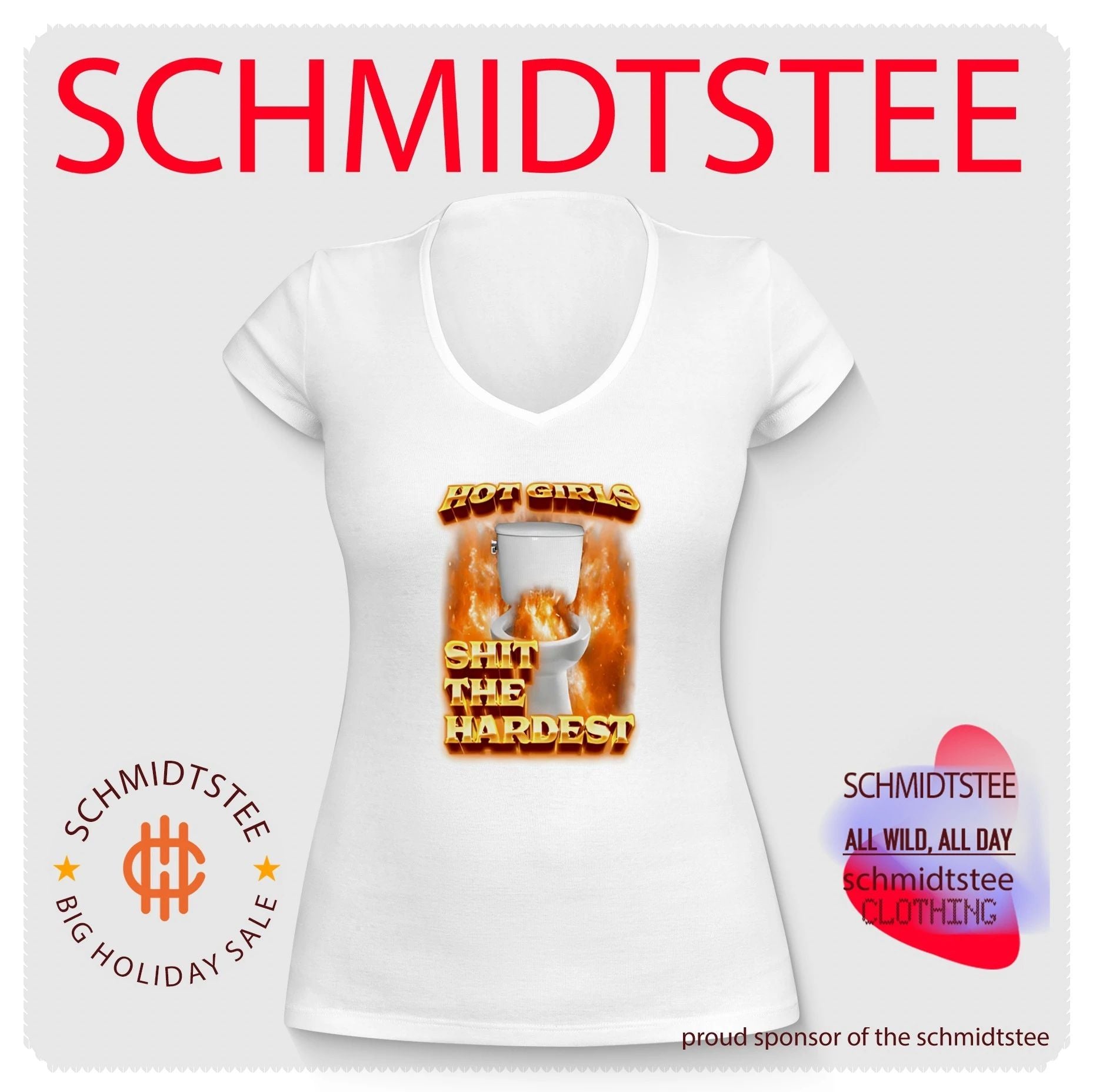 girls shit the hardest flaming toilet graphic shirt