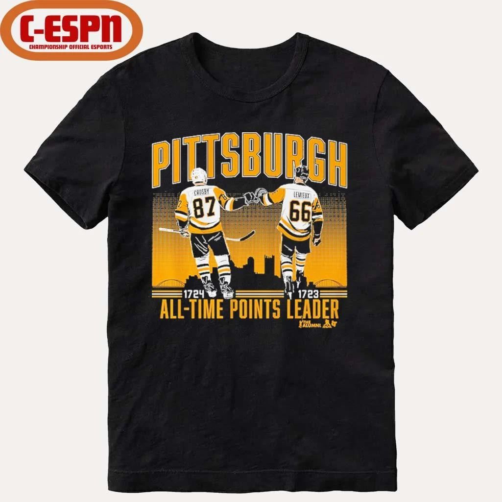Sidney Crosby and Mario Lemieux Pittsburgh All-Time Points Leader shirt
